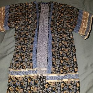 Boho floral kimono